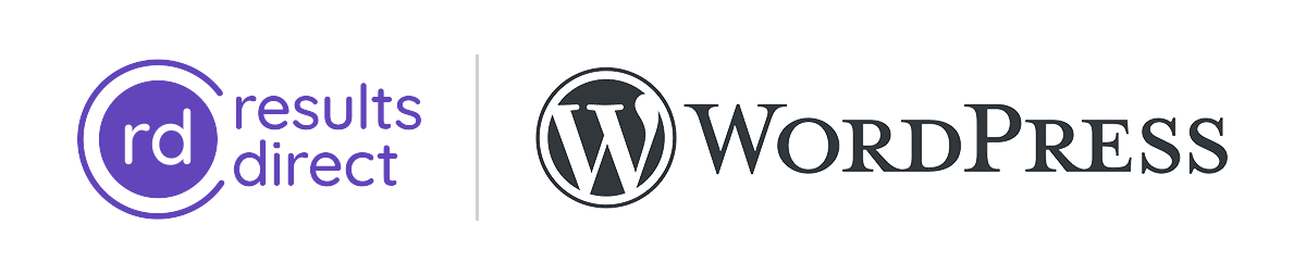 Results Direct and WordPress Logos Results Direct and WordPress Logos
